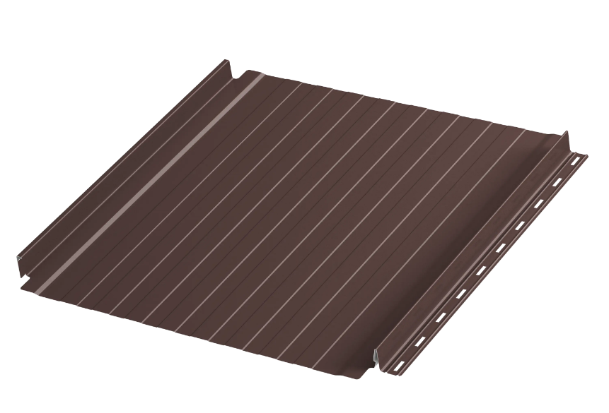 Фальцевая панель AQUACLICK Силуэт 8 (без подгиба) (RAL8017) Polyester